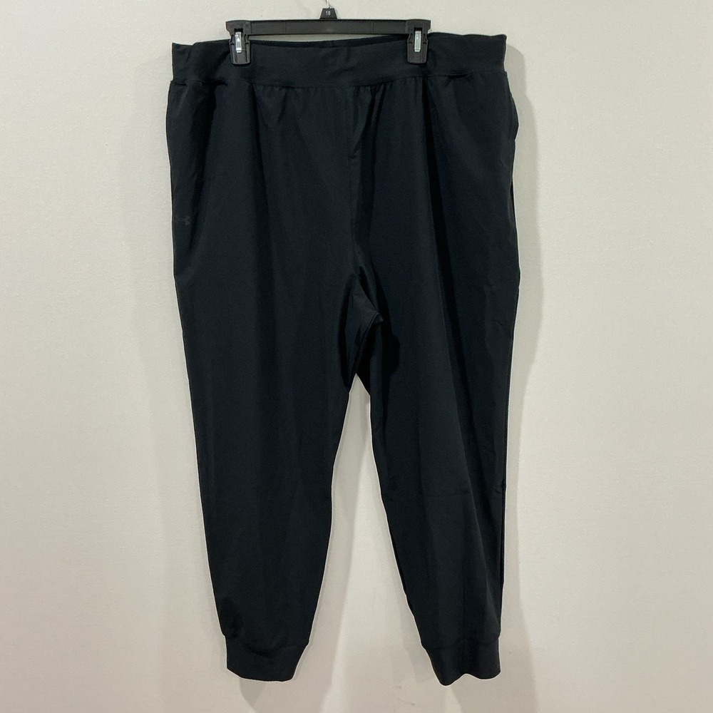 Under Armour Pants Womens 1X Black Rival Woven High Rise Jogger Workout Gym